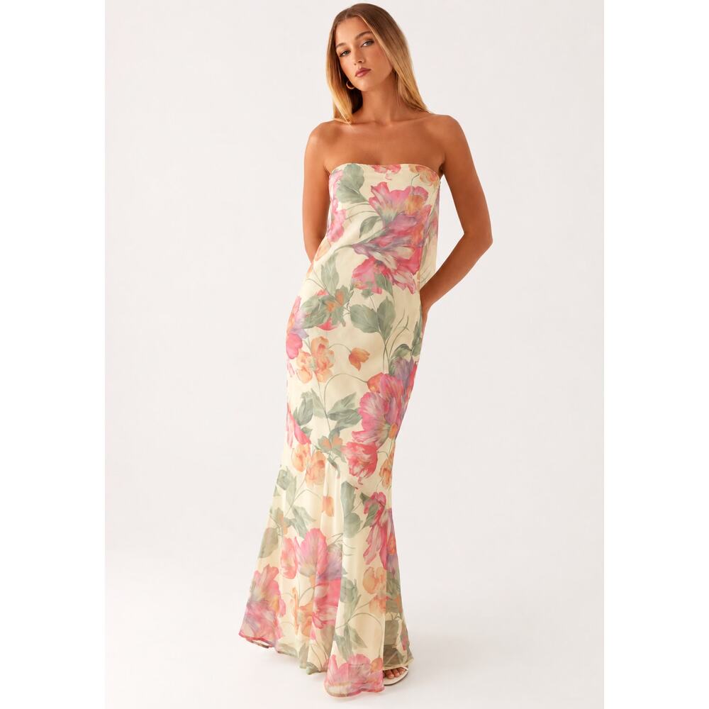 PEPPERMAYO Under The Pagoda Maxi Dress in Yellow Peony Size 8 NEW - Picture 2 of 6